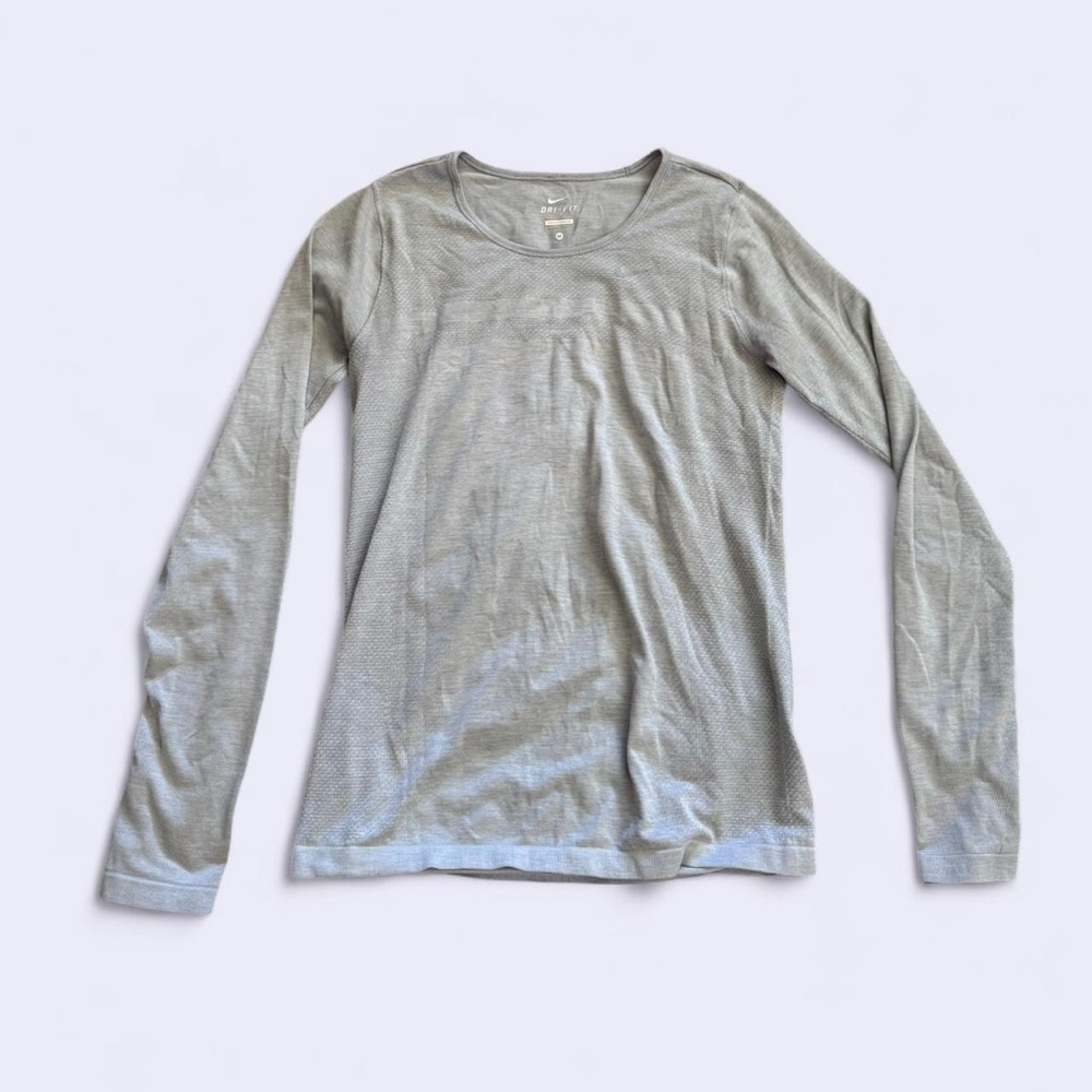 Women’s Grey Nike Dri-Fit Long Sleeve